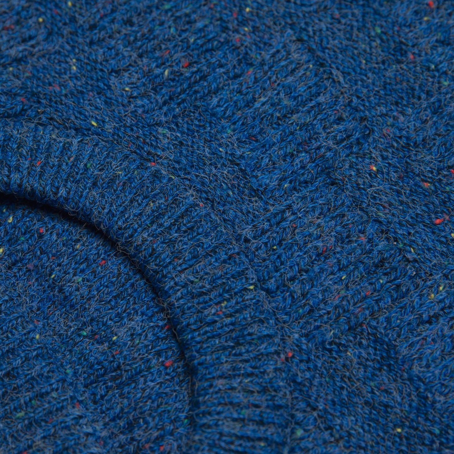 Tweed Yarn Basketweave Stitch Crewneck Jumper