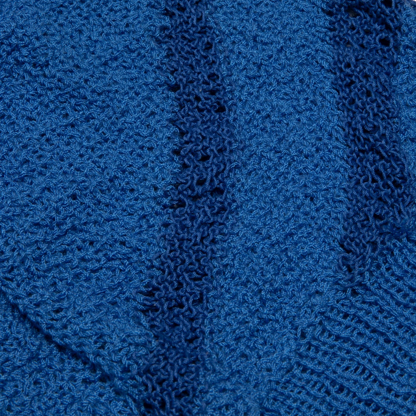 Intarsia Dropped Stitch Lace Knit Pullover Sweater