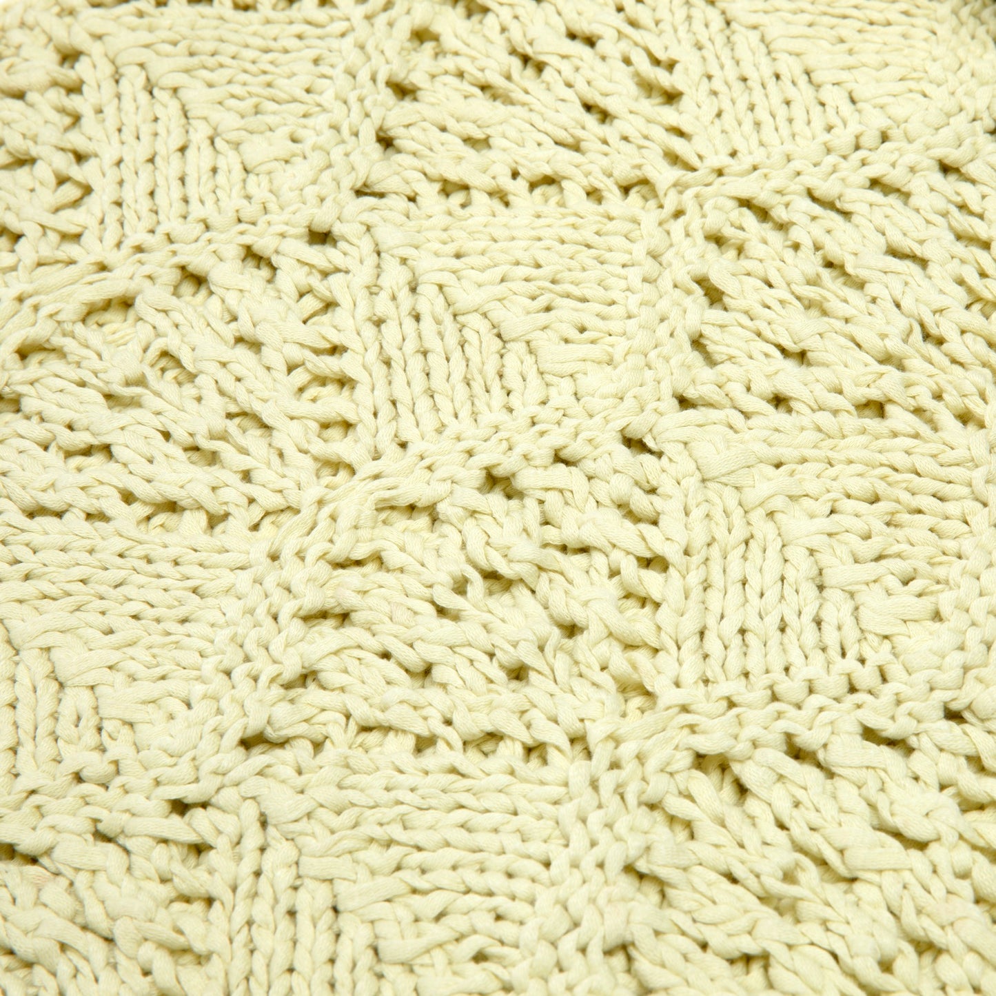 Piled Cotton Yarn Diamond Lattice Stitch Pullover Sweater