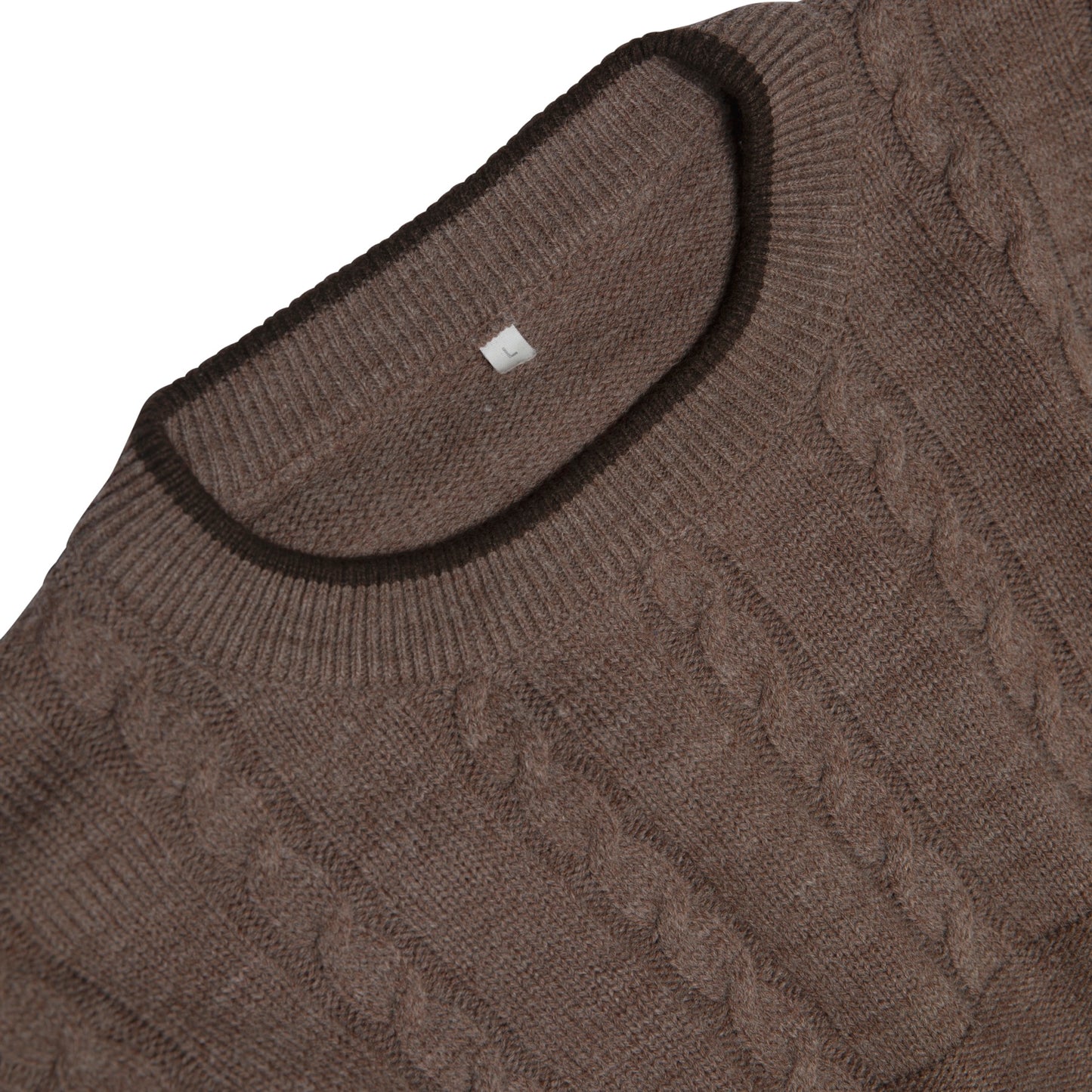 Reverse Stocking Stitch Cable Twist Yak Wool Jumper