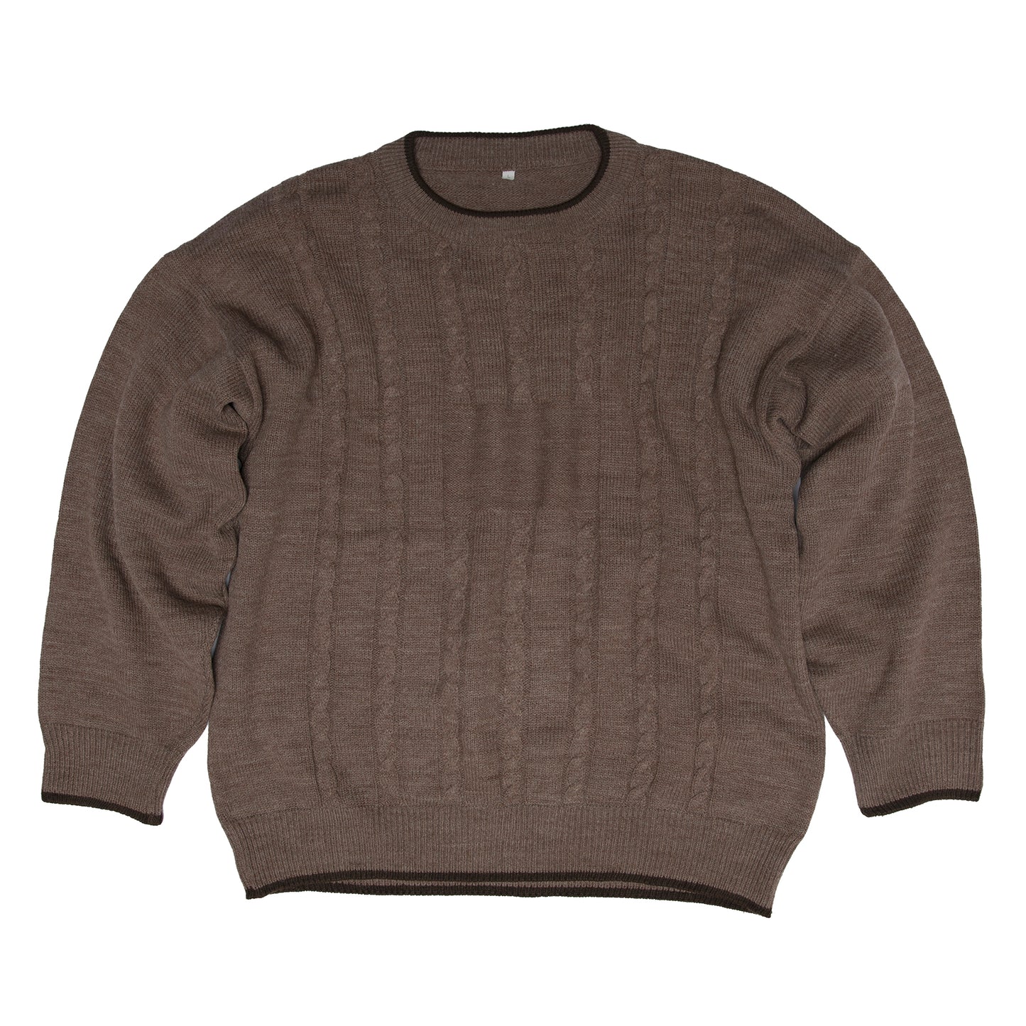 Reverse Stocking Stitch Cable Twist Yak Wool Jumper