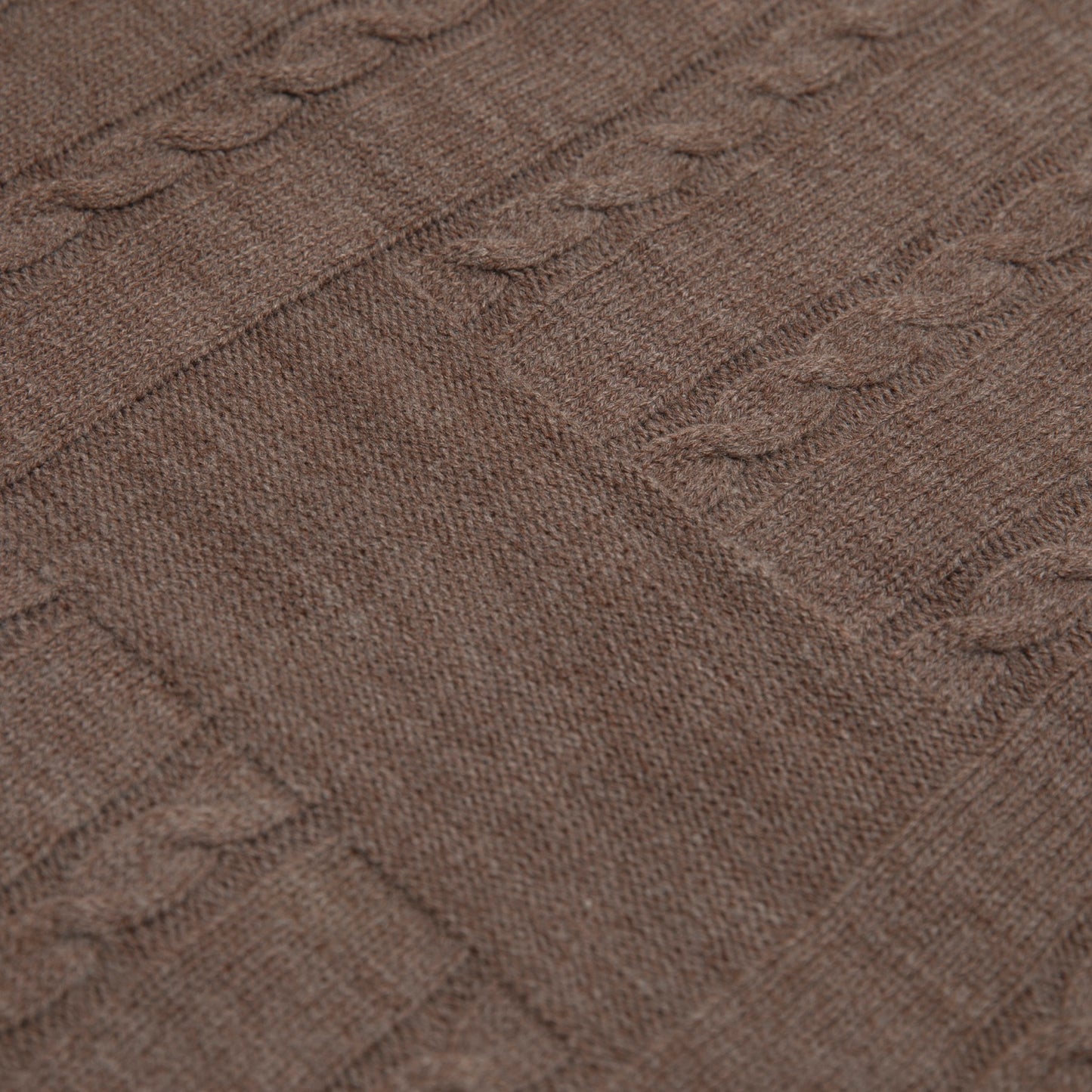 Reverse Stocking Stitch Cable Twist Yak Wool Jumper