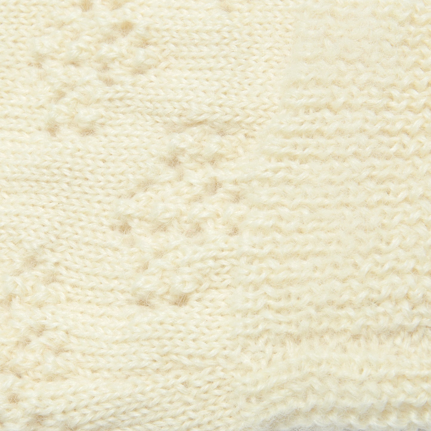 Victorian Floral Eyelet Lace Knit Virgin Wool Pullover