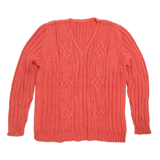 Celtic Cable Verticle Rib Knit Pullover