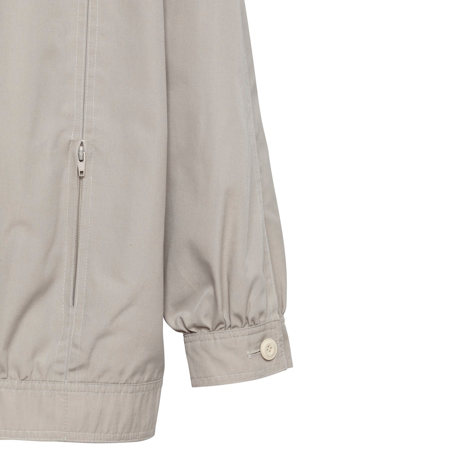 Canvas Weave Slot Seam Blouson Jacket