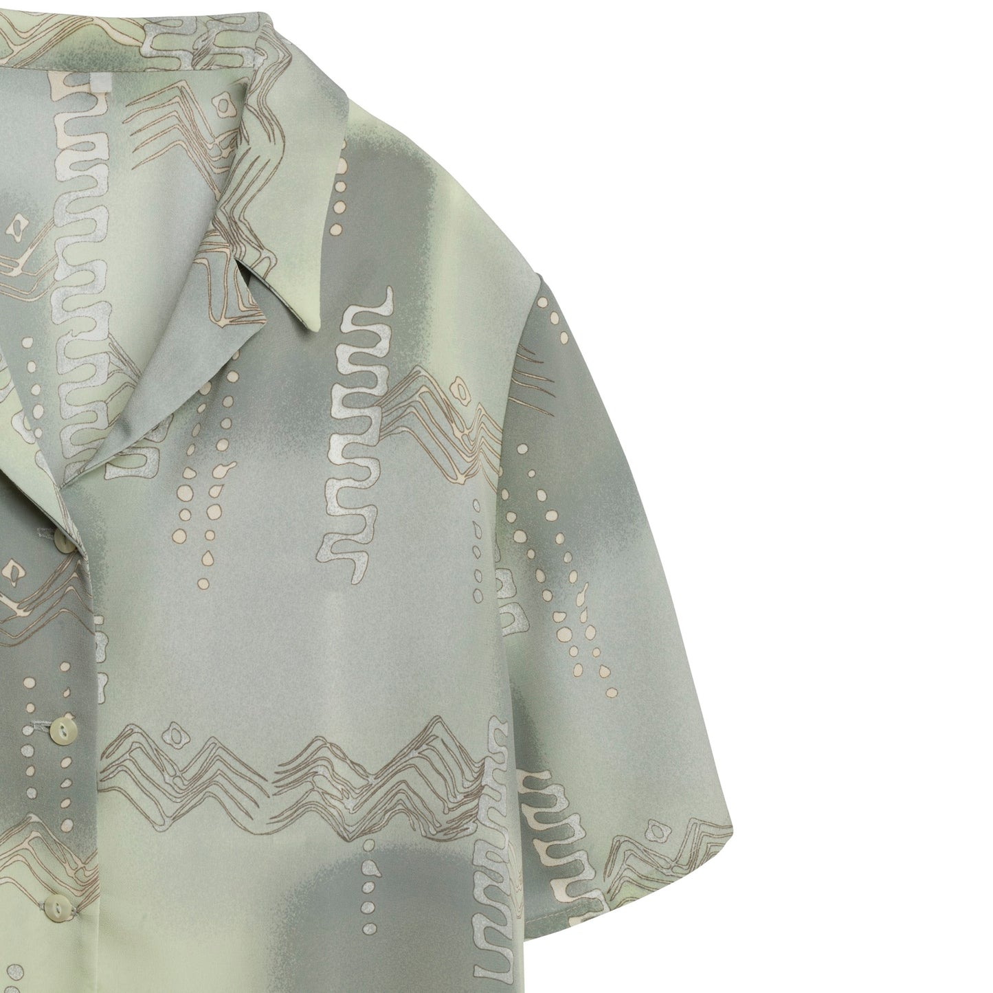 Crêpe Viscose Italian Collar Short Sleeve Shirt