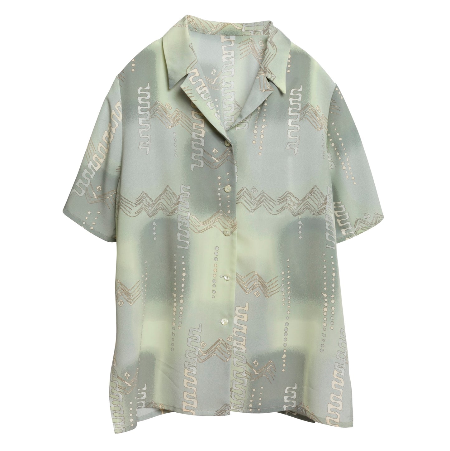 Crêpe Viscose Italian Collar Short Sleeve Shirt