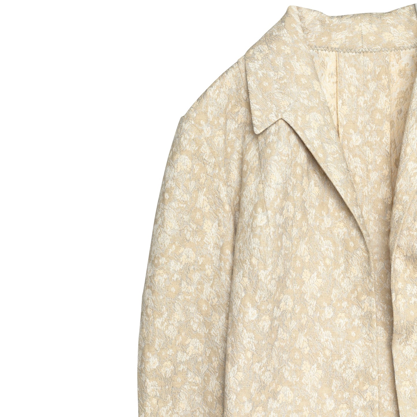 Vintage, 1970s, Linen Damask, T Lapel