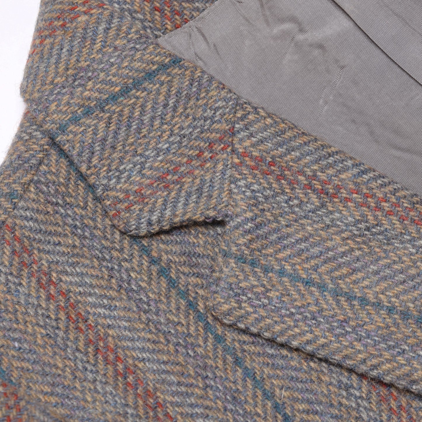 Vintage, 1970s, Herringbone Tweed, Pastel Striping