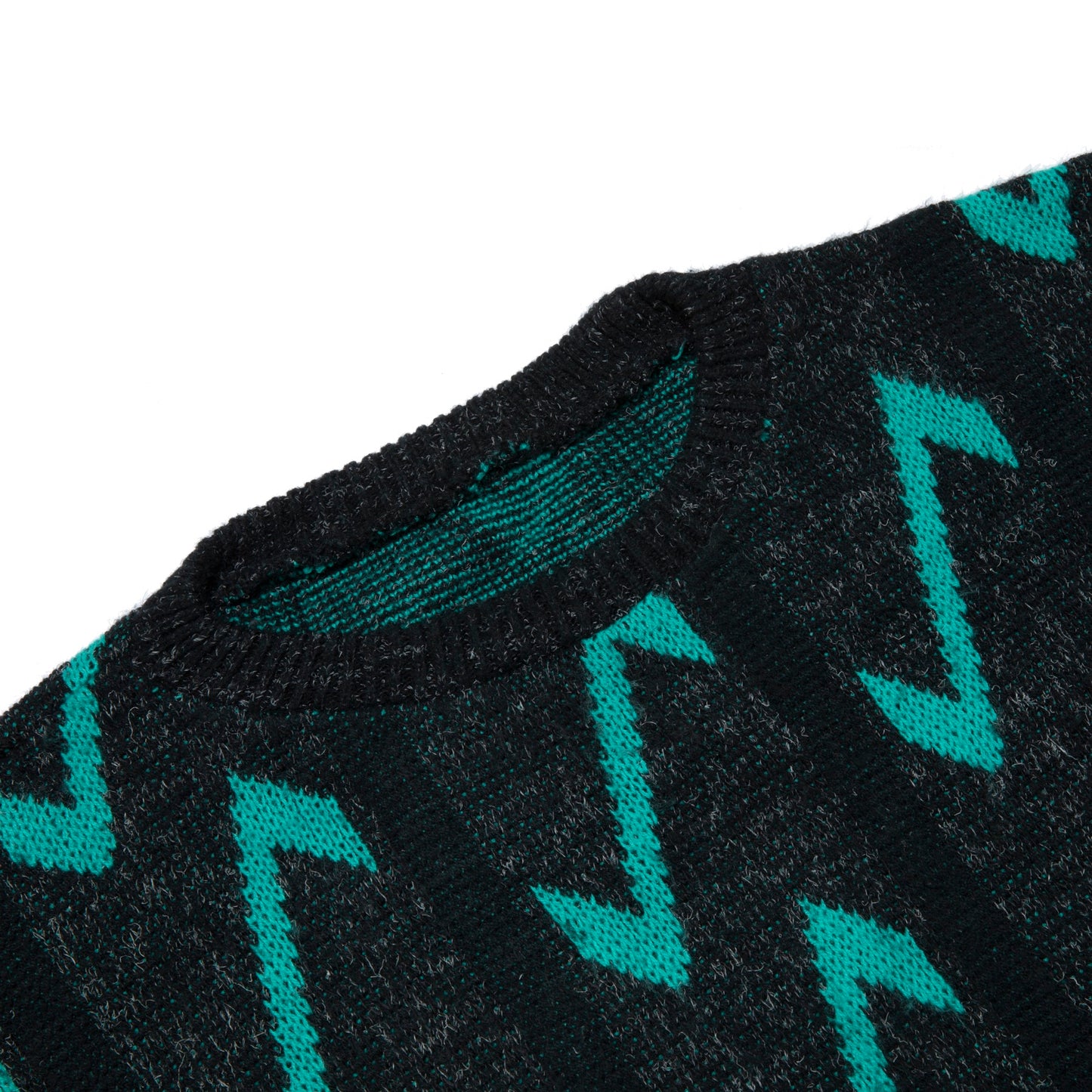 80s Heathered Zigzag Jacquard Jumper