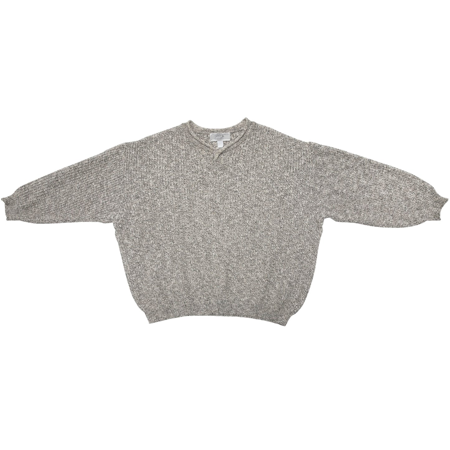 80s Heavy Guage Marled Yarn Ribbed Fisherman's Knit