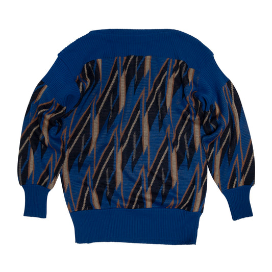 Jacquard Stocking Stitch Saddle Shoulder Jumper