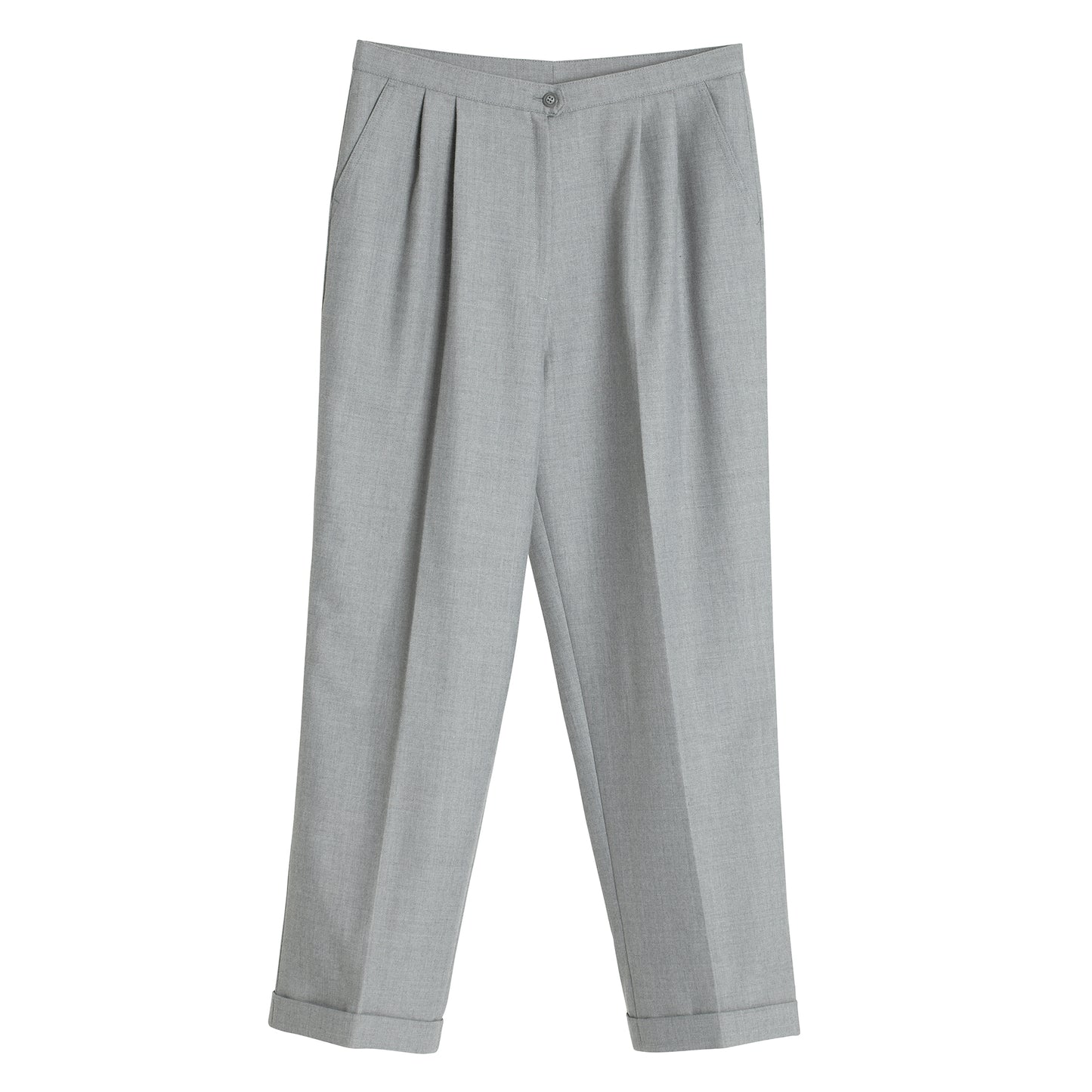 Tropical Wool, Forward Pleats, Clean Cuffed Hem, Small-Batch