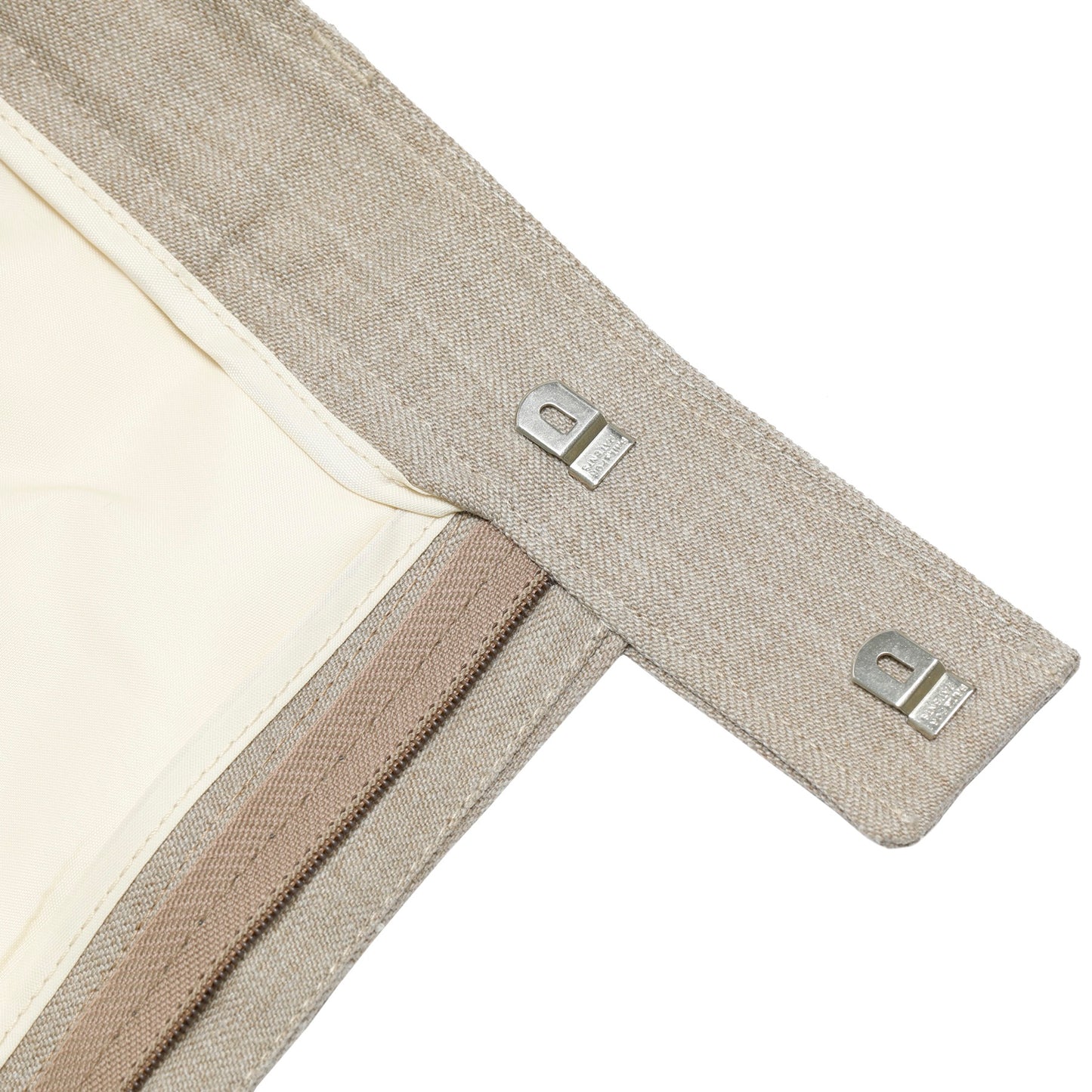 70s, Linen Blend, Hook & Bar, Straight Leg