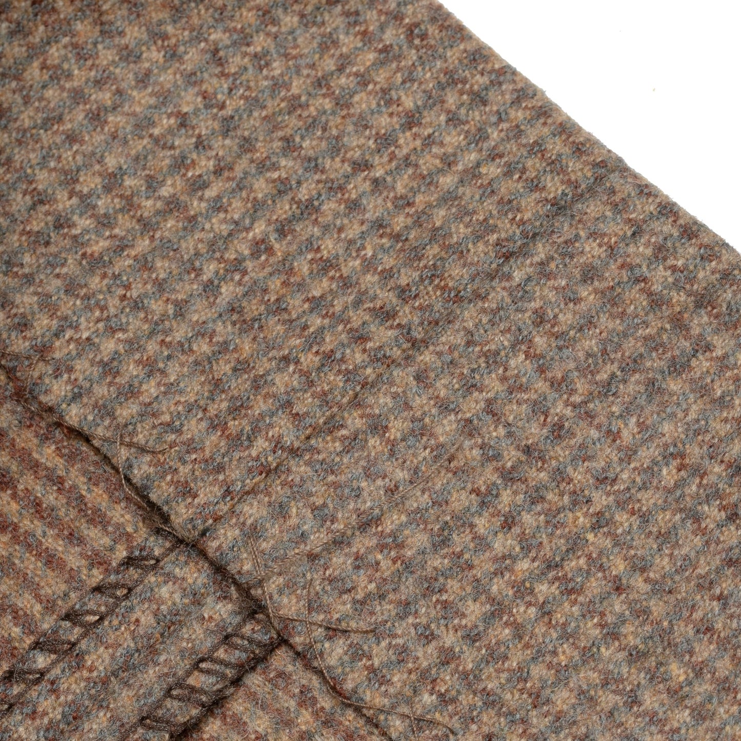 Mid-Century, Worsted Wool, Micro-Houndstooth, Wide Leg