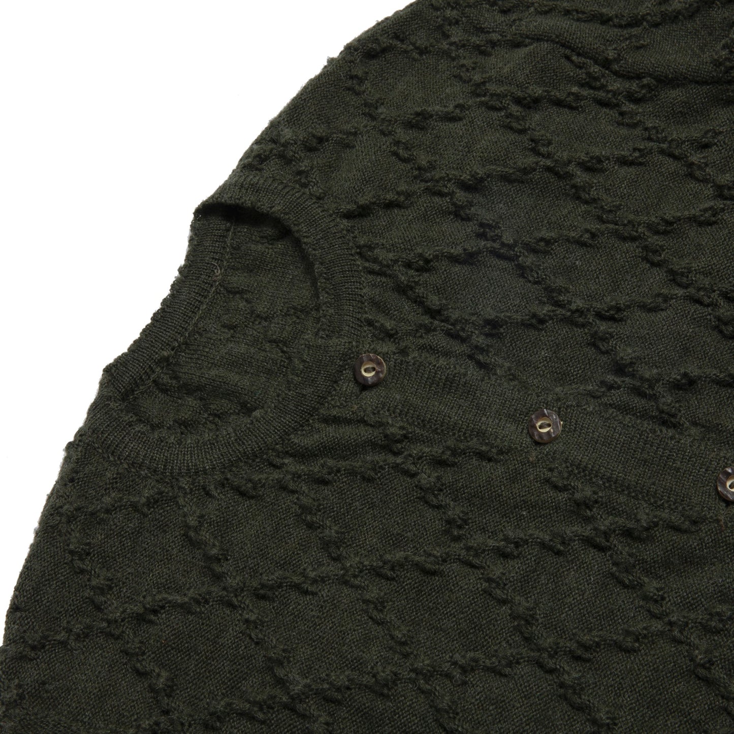 3D Diamond Lattice Tuck Stitch Cardigan