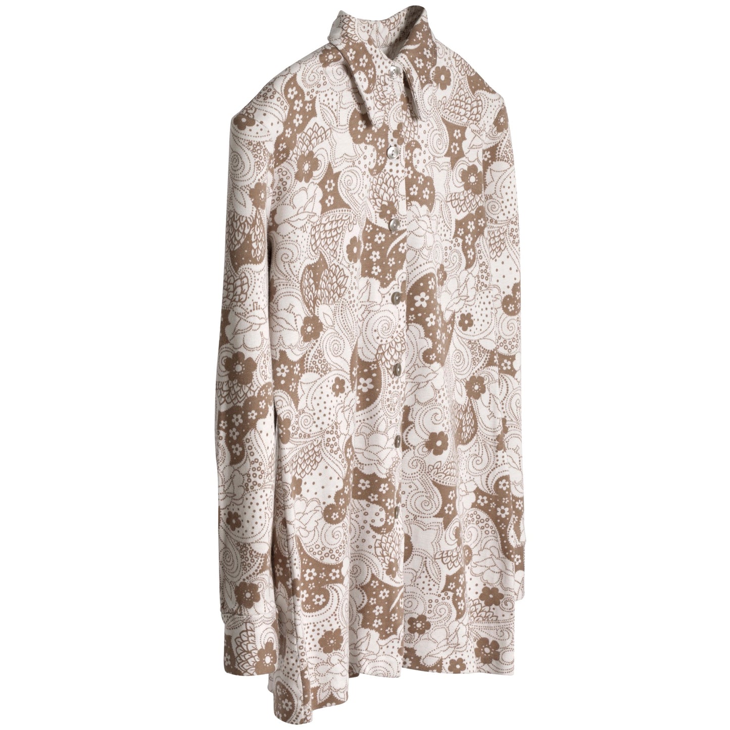 Piqué Weave Floral Club Collar Shirt