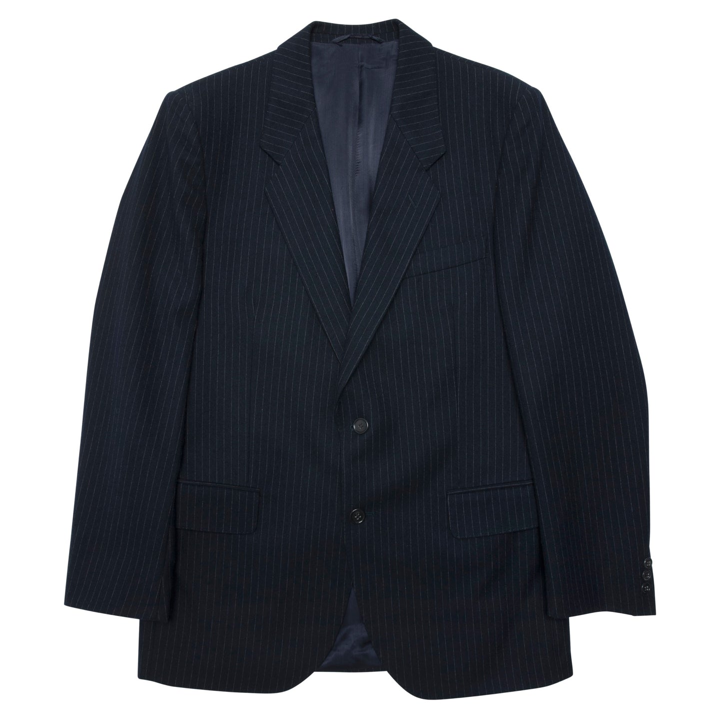 80s, Worsted Flannel, Pinstripe, Structured Drape, Banking Uniform