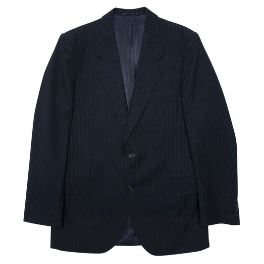 80s, Worsted Flannel, Pinstripe, Structured Drape, Banking Uniform