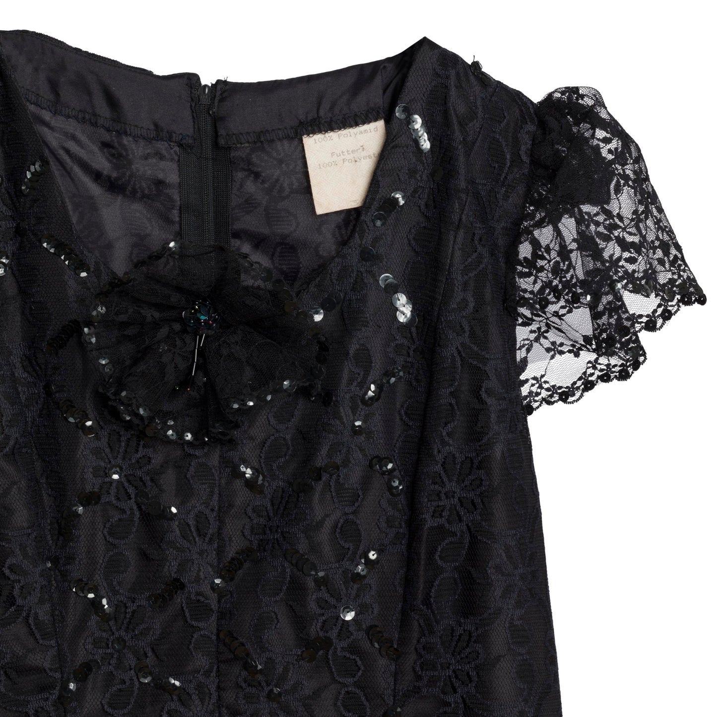 Tulle Mesh Polyamide Floral Sequin Renaissance Midi Dress