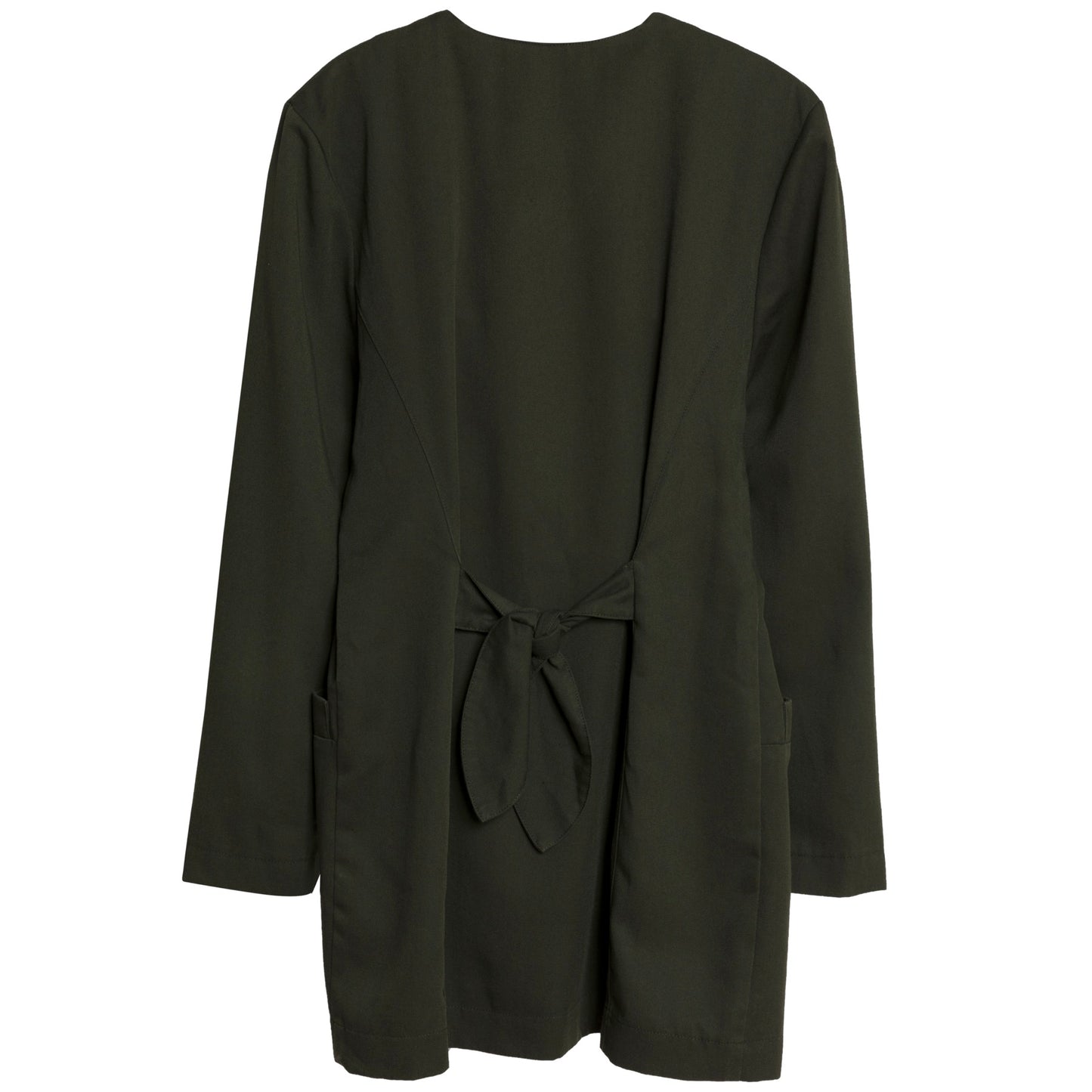 Twill Weave Viscose Blend Pentagon Cocoon Coat