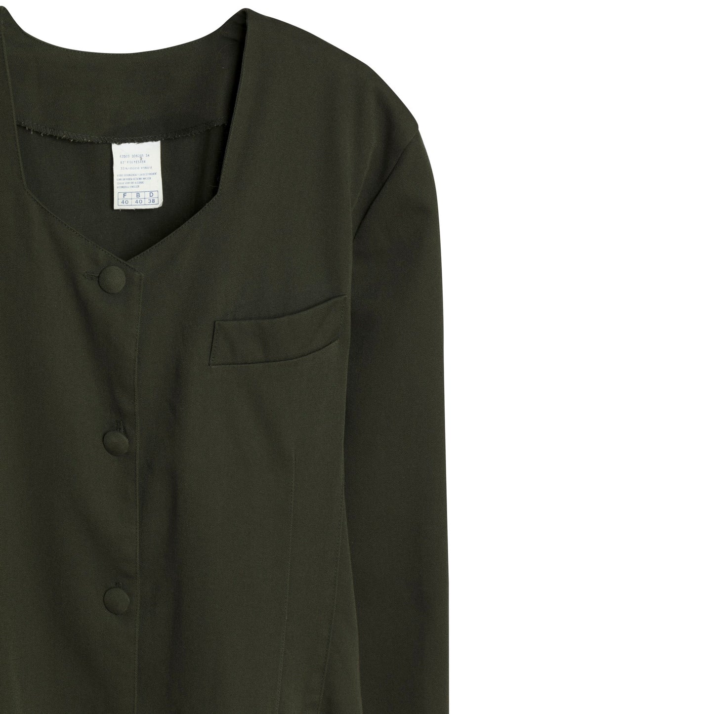 Twill Weave Viscose Blend Pentagon Cocoon Coat