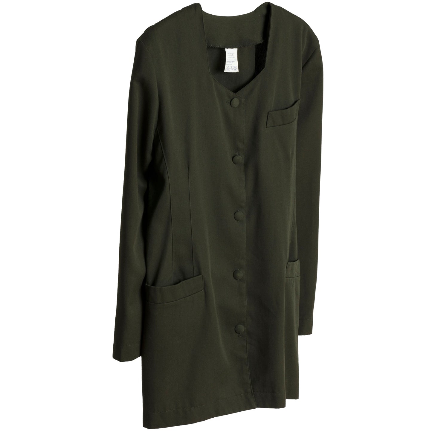 Twill Weave Viscose Blend Pentagon Cocoon Coat