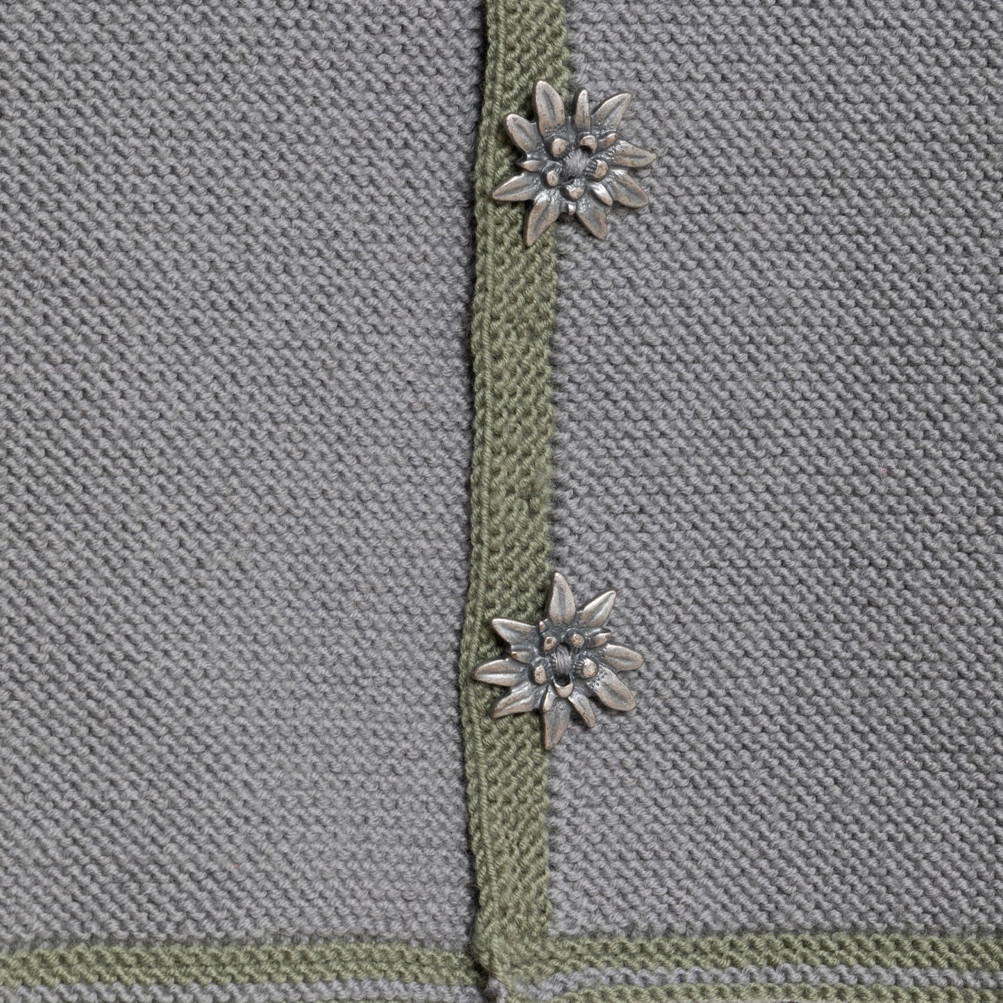 Wool Purl Knit Floral Studded Midsommar Vest