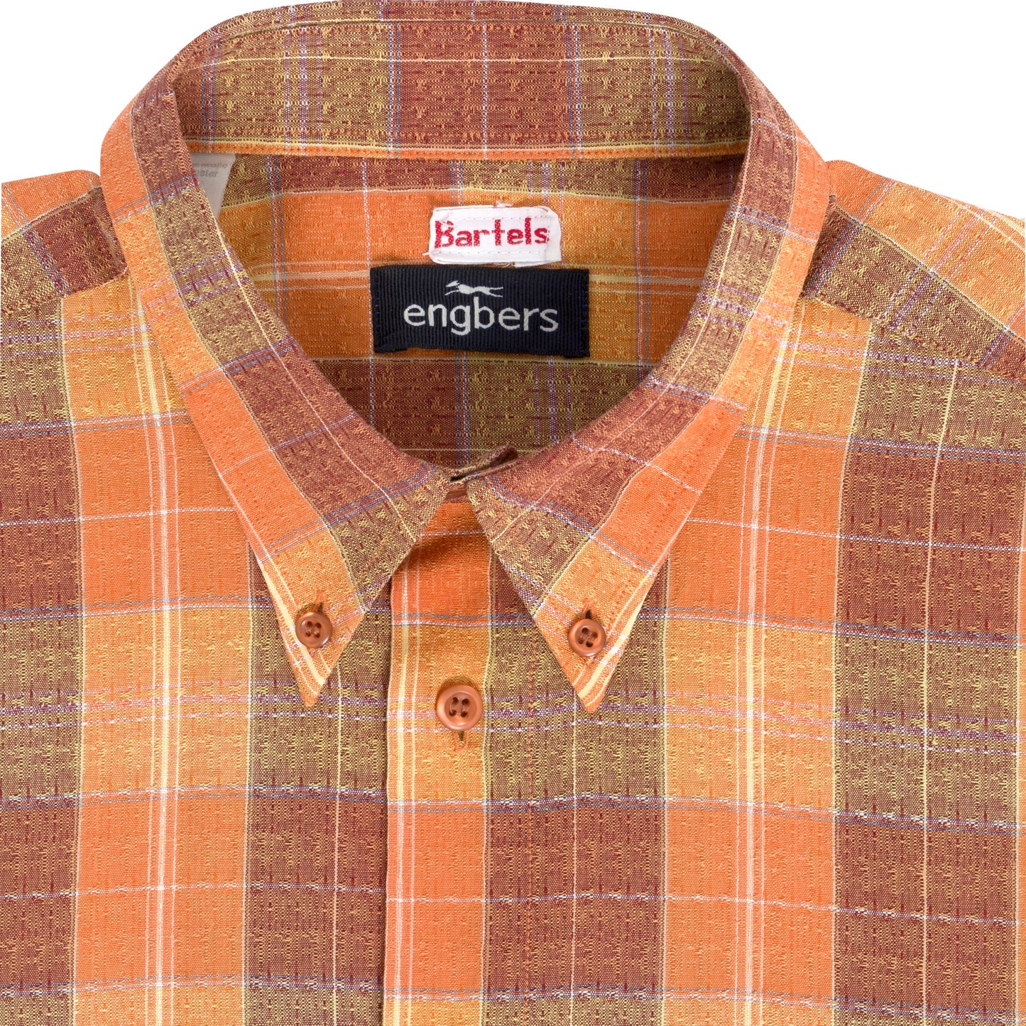 70s Vintage, Yarn-Dyed Plaid, Textured Float Weave