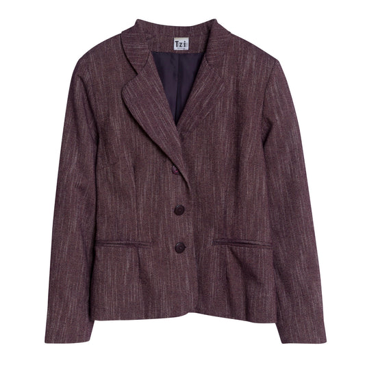 Barleycorn Tweed Wool Blend Cloverleaf Blazer
