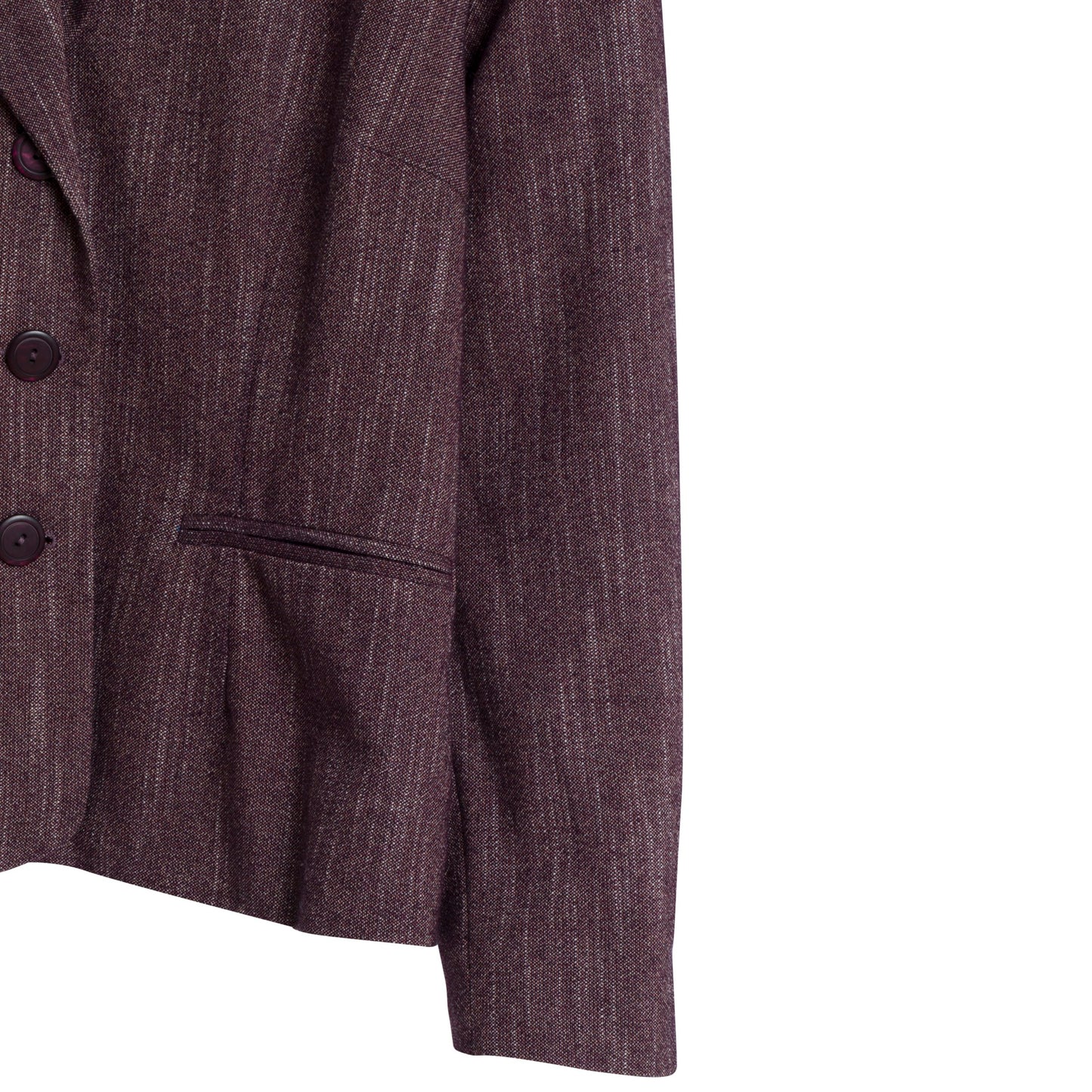 Barleycorn Tweed Wool Blend Cloverleaf Blazer