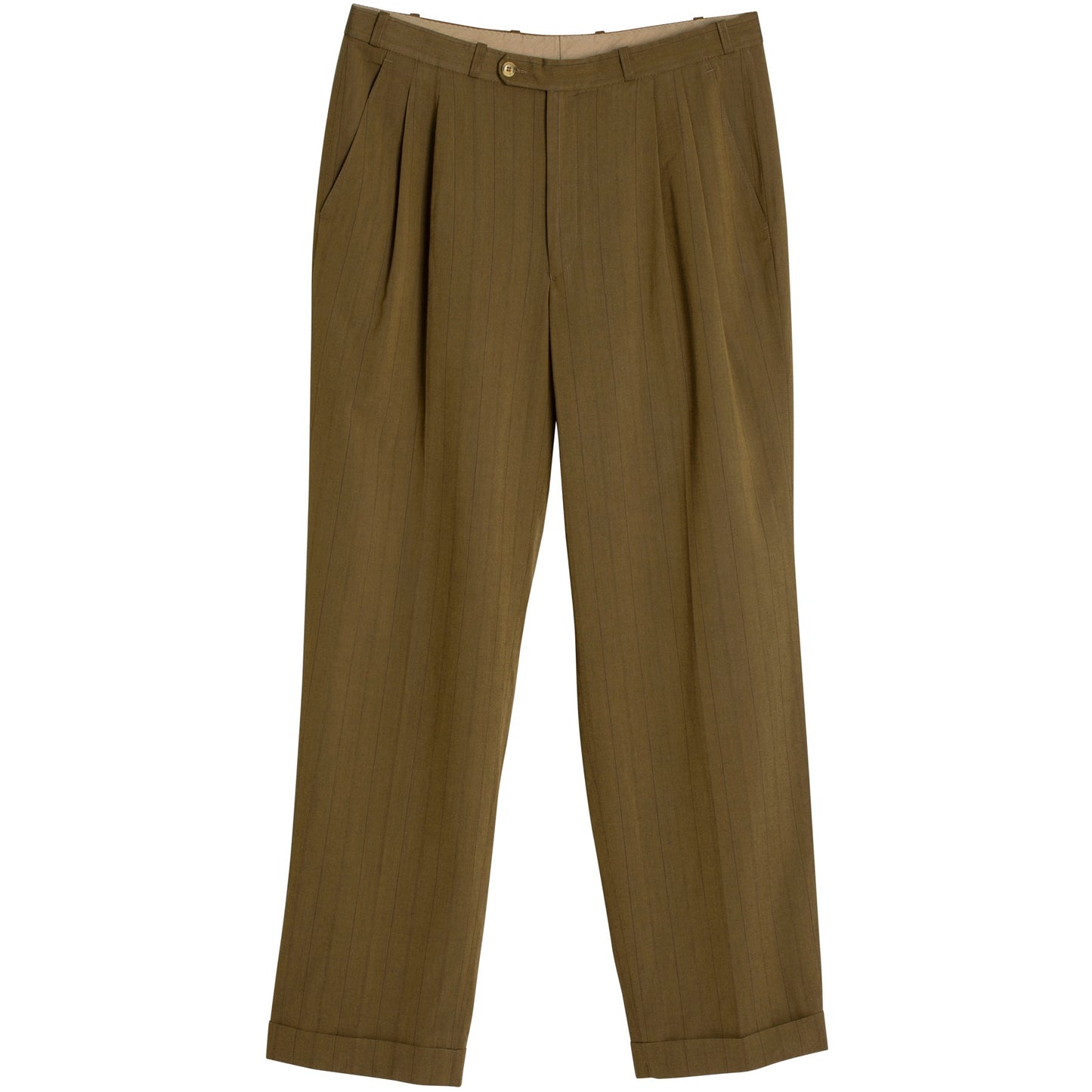 Vintage, 1970s, Oxford Cloth, Summer-Weight, Cuffed Hems