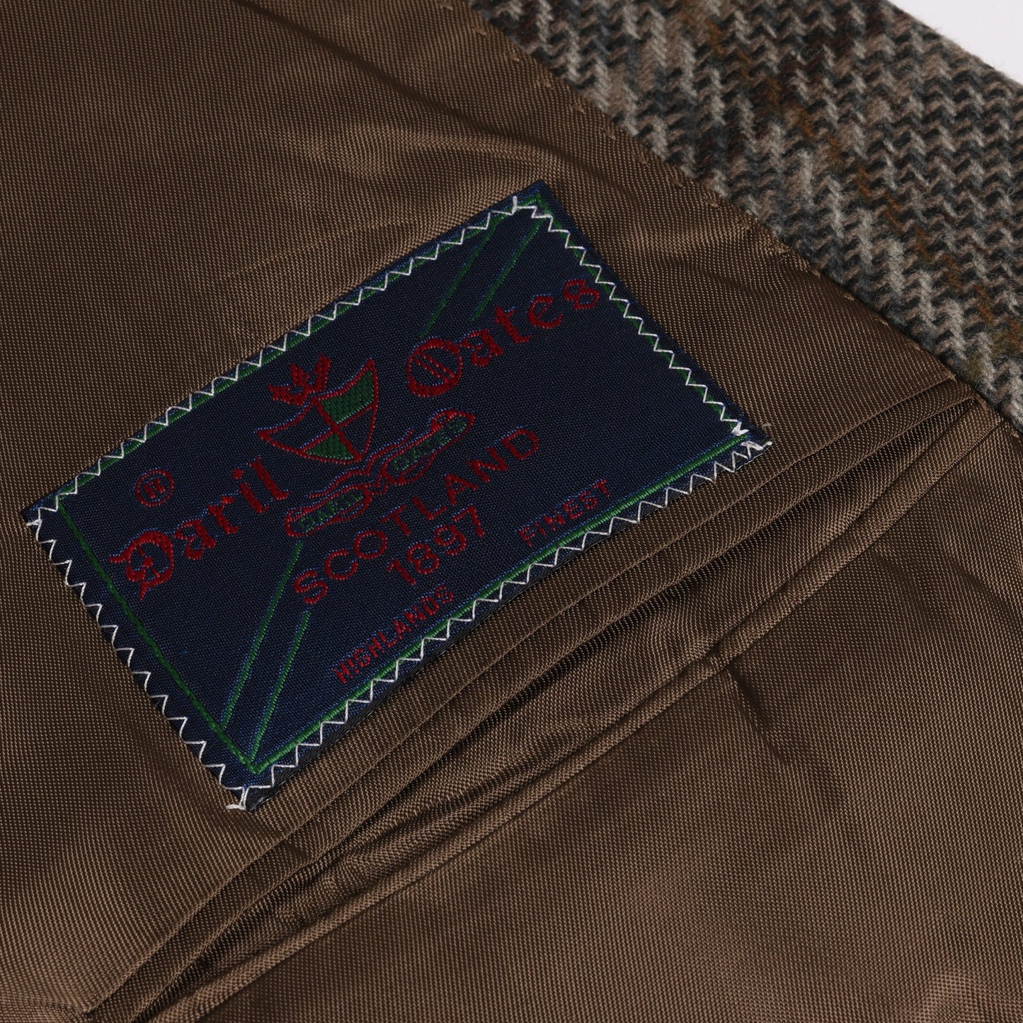 90s, Darill Oates 1897, Zigzag Weave, 70/30 Wool-Cashmere, Highland Tweed