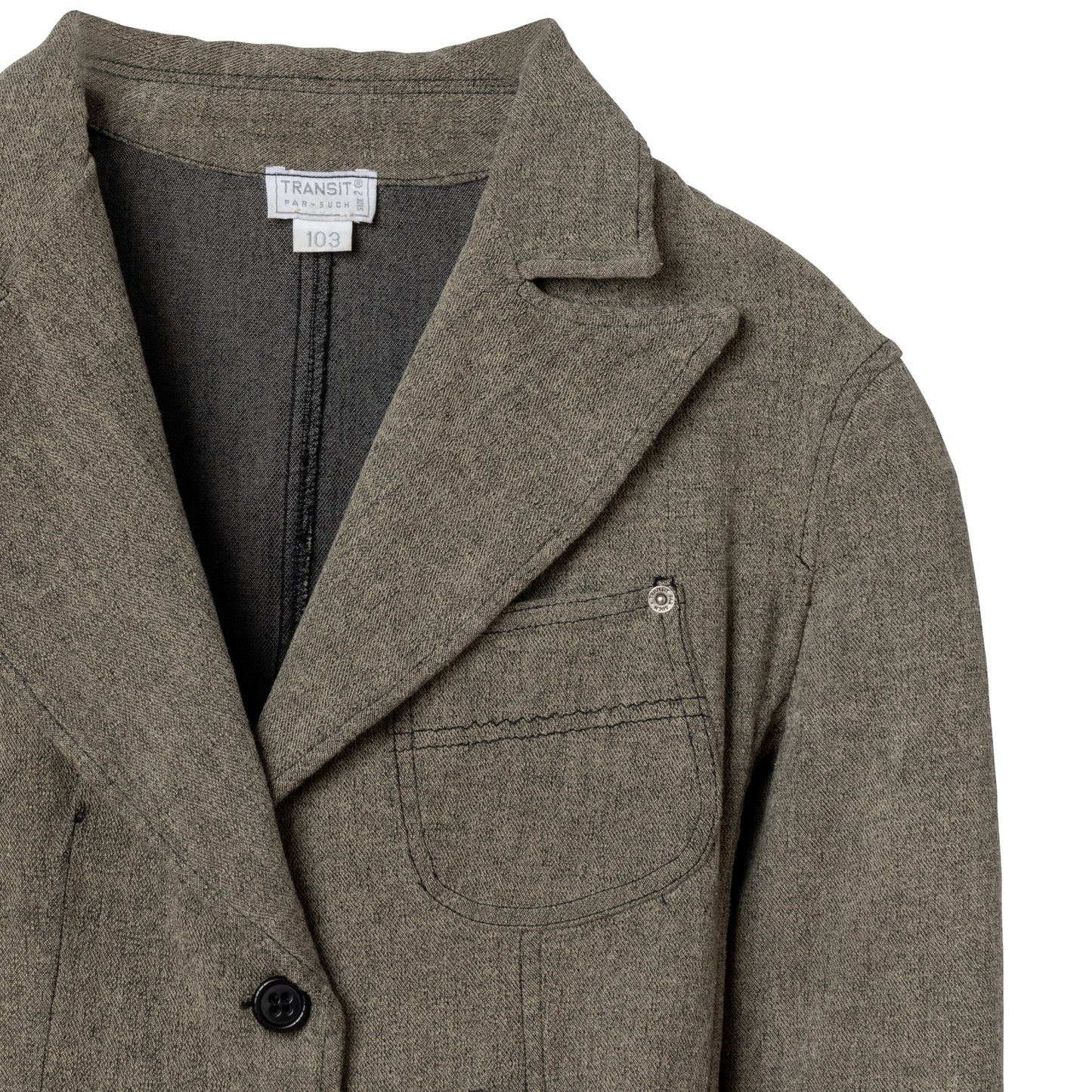 Denim Cotton Blend Napoleon Jacket