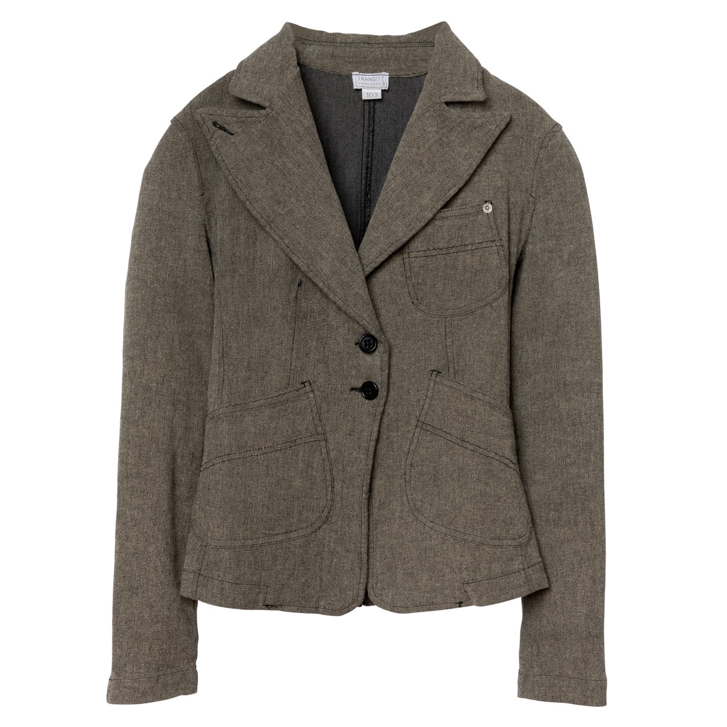 Denim Cotton Blend Napoleon Jacket