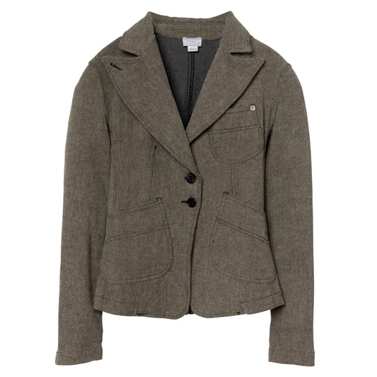 Denim Cotton Blend Napoleon Jacket