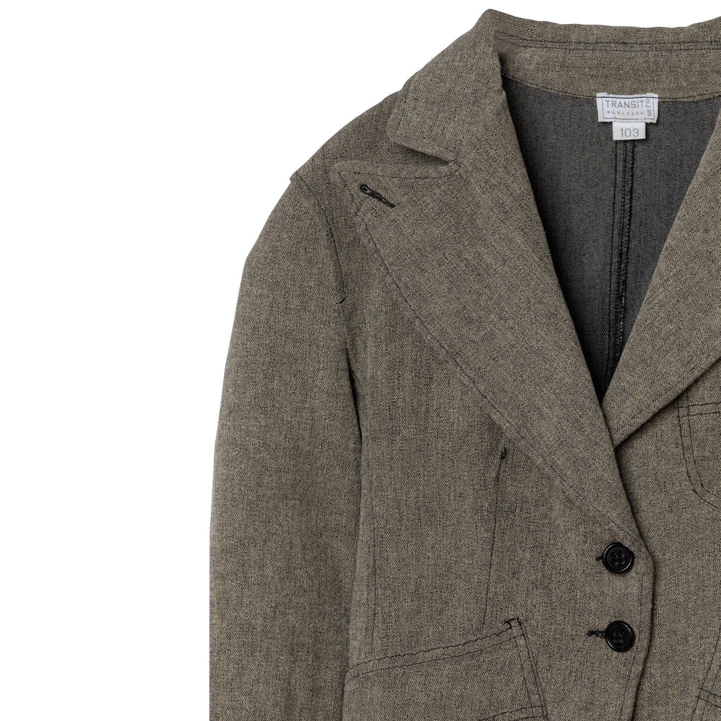 Denim Cotton Blend Napoleon Jacket