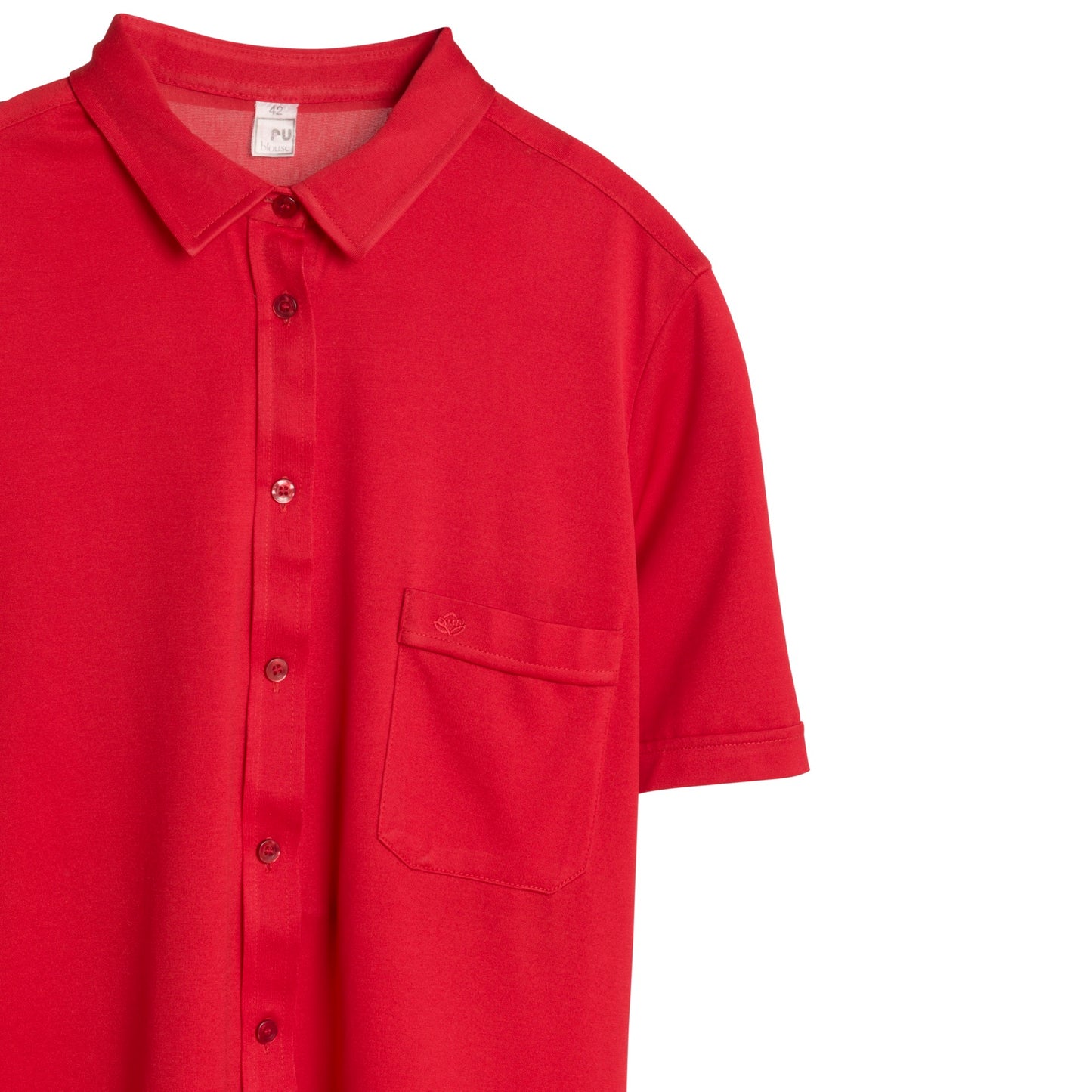 Jersey Knit Slot Seam Polo Shirt