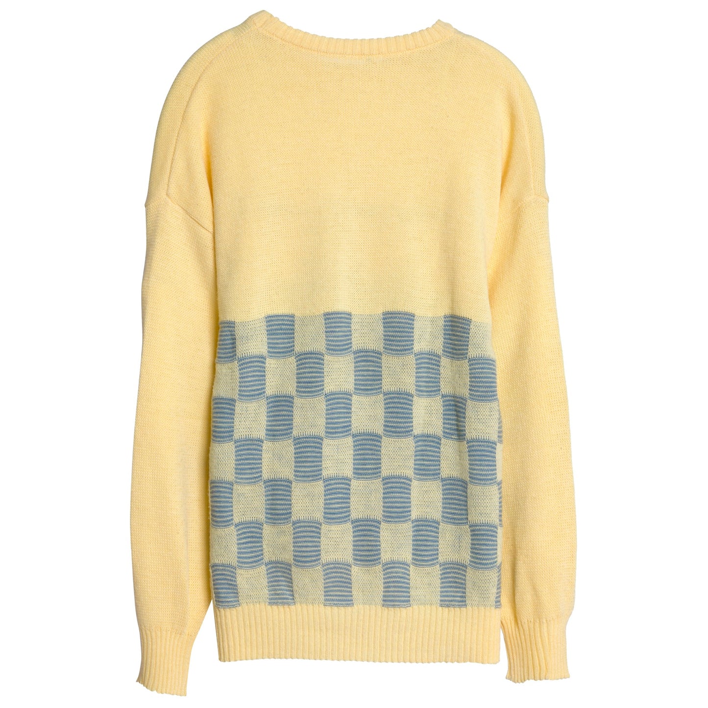 Checkerboard Cotton Purl Knit Jumper