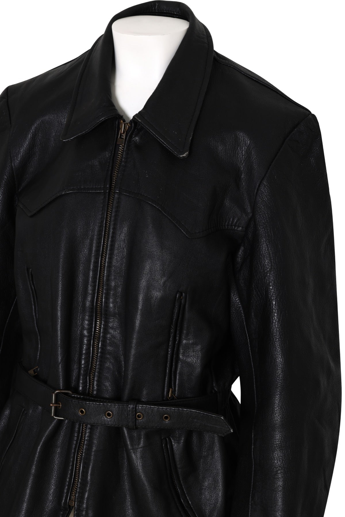 Vintage, 1980s, Echtes Leder